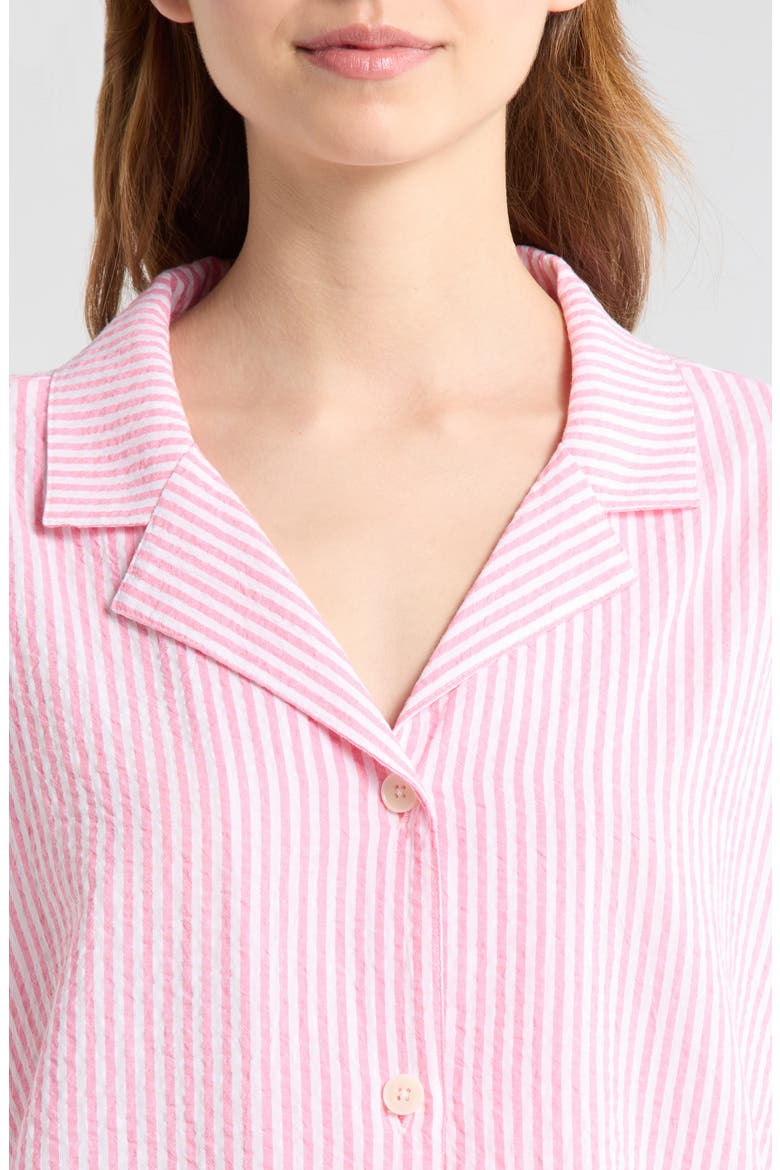 Sabine Stripe Seersucker Pajamas, Alternate, color, PINK LEMONADE WHITE STRIPE
