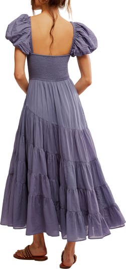 Sundrenched Smocked Puff Sleeve Maxi Dress