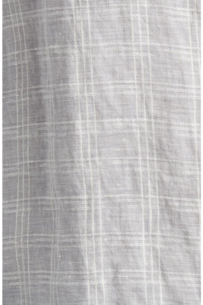 Ventana Plaid Linen Button-Up Shirt, Alternate, color, ULTIMATE GRAY