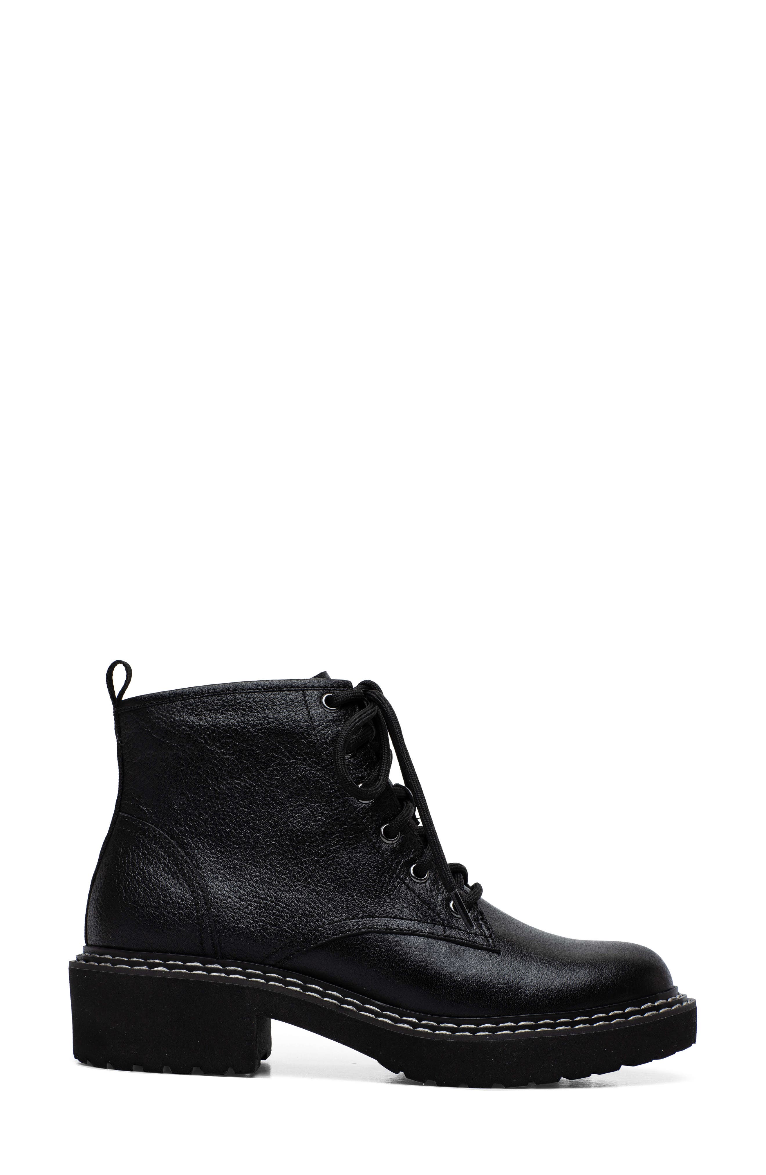 Linea Paolo Taylor Combat Boot, Alternate, color, Black