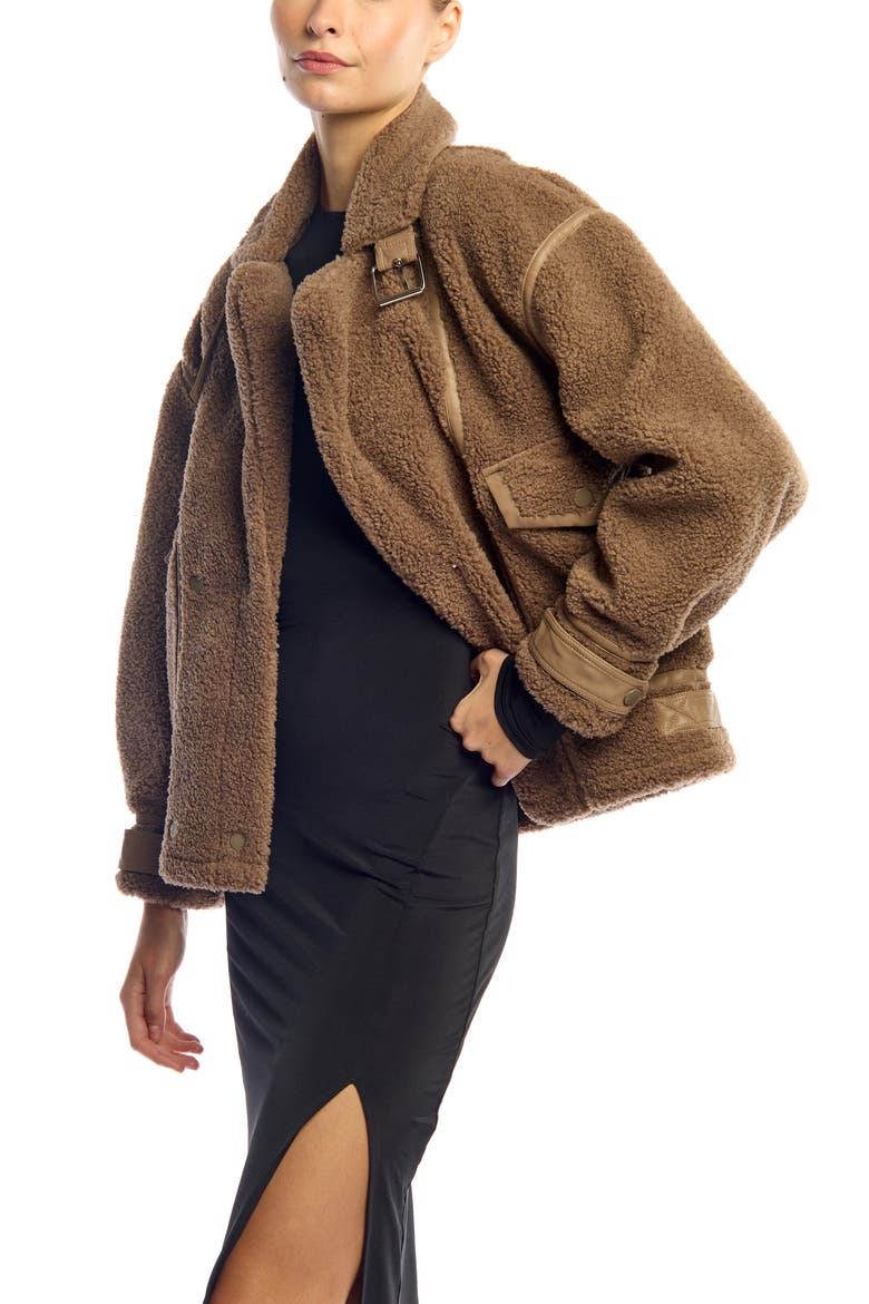 Sedona Faux Jacket, Main, color, Mocha