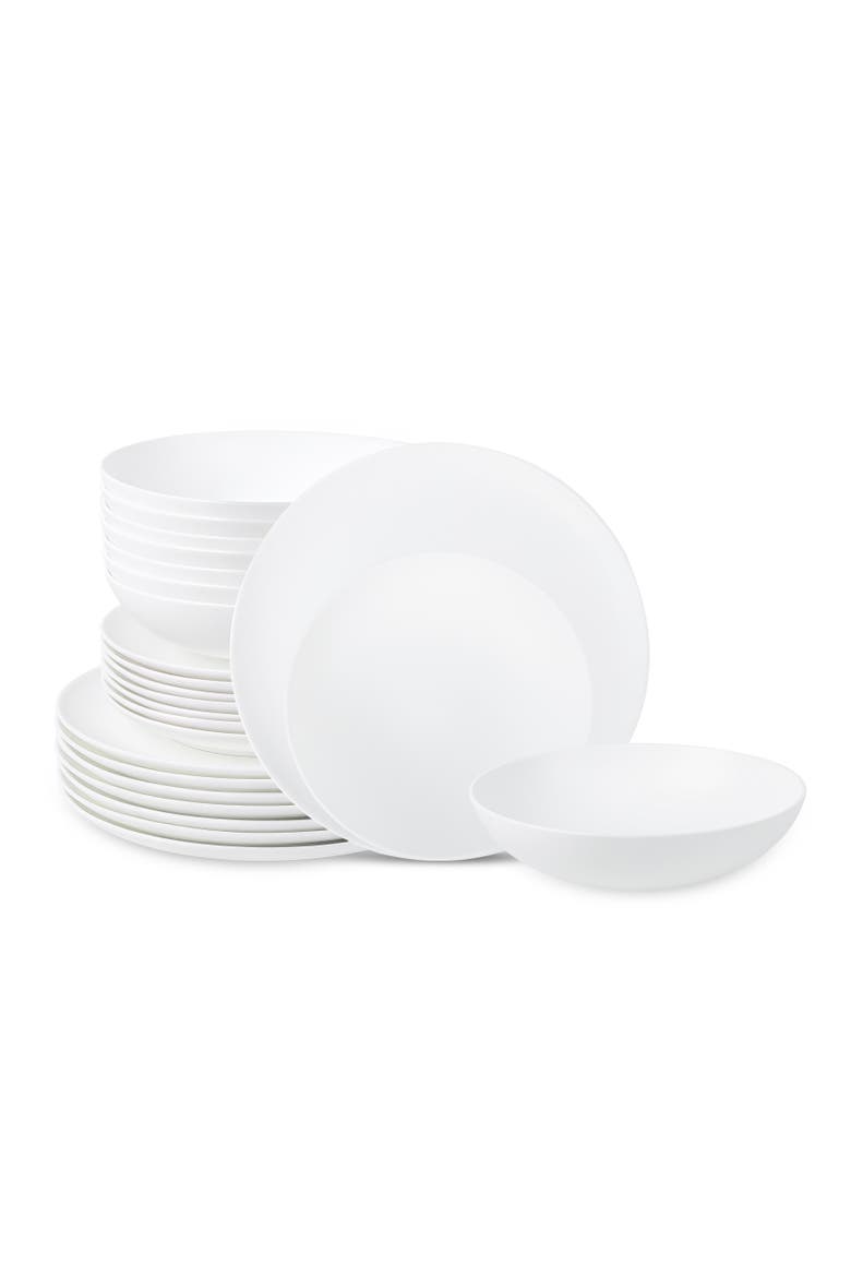 Taglio Bone China 24-Piece Dinnerware Set, Main, color, Matte White