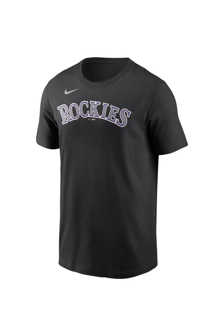Men's Nike Charlie Blackmon Black Colorado Rockies Name & Number T-Shirt, Alternate, color, Black