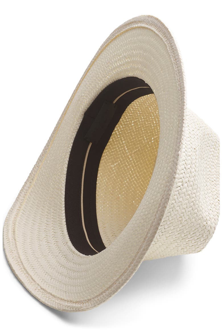 Packable Straw Fedora, Alternate, color, IVORY