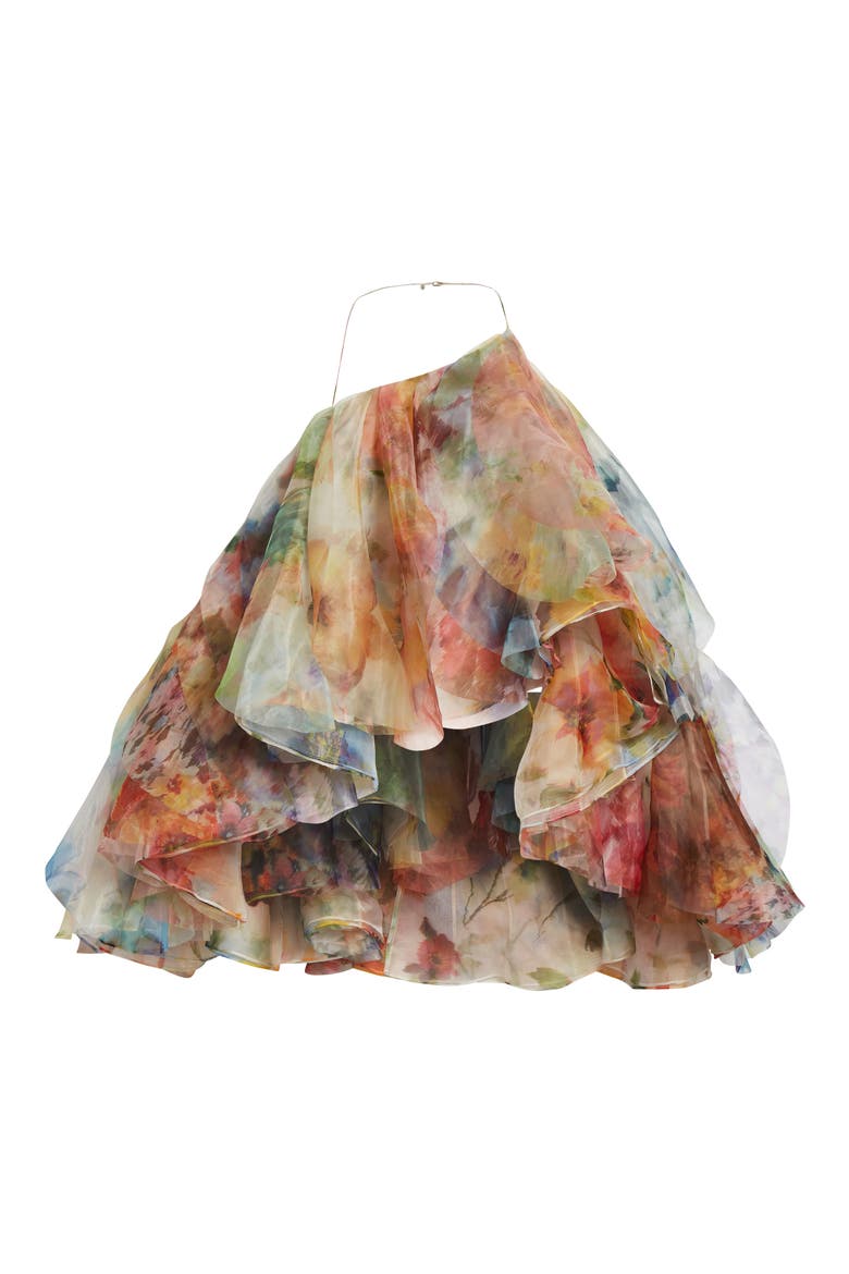 Luna Floral Fanned Halter Top, Alternate, color, SPLICED FLORAL