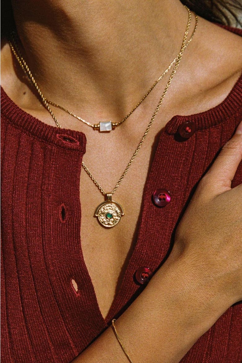 Gaia Necklace, Alternate, color, Gold