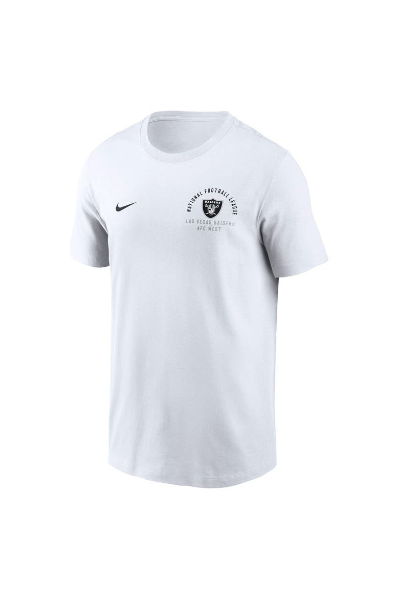 Men's Nike White Las Vegas Raiders Split Logo T-Shirt, Alternate, color, White