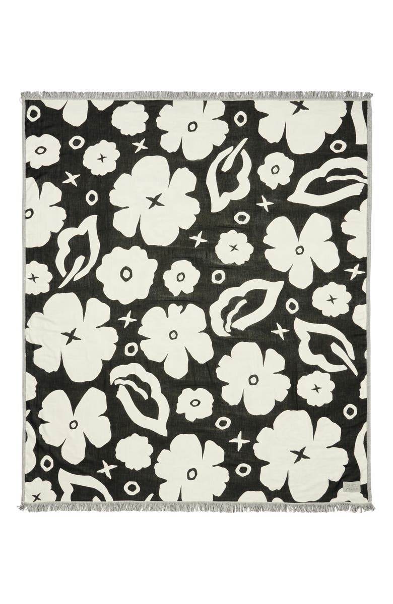 Slowtide XOXO Driftweave Blanket, Main, color, Black