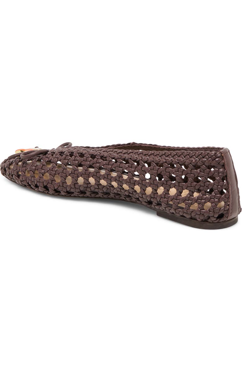 Dolce Vita Cason Woven Ballet Flat, Alternate, color, Dark Brown Woven Leather