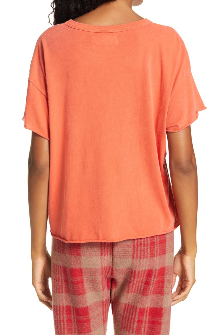 The Crop Tee, Alternate, color, BARN RED