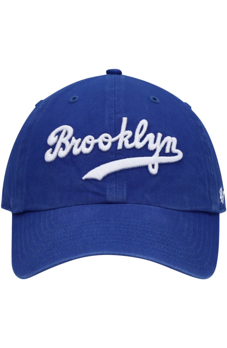 '47 Men's '47 Royal Brooklyn Dodgers Logo Cooperstown Collection Clean Up Adjustable Hat, Alternate, color, Royal