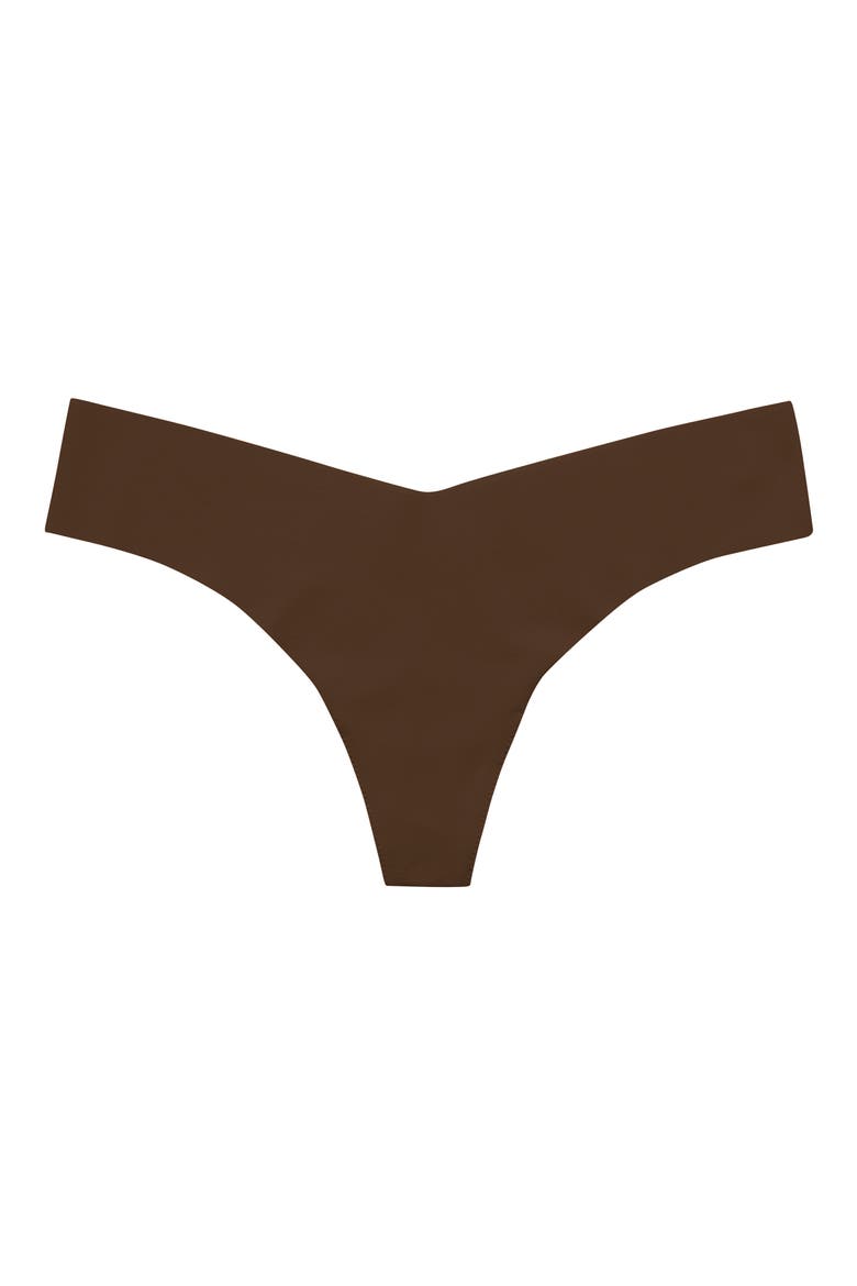 Solid Thong, Alternate, color, MOCHA