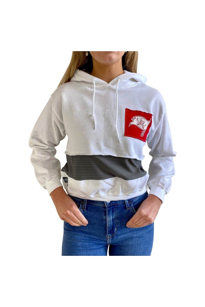 Women's Refried Apparel White Tampa Bay Buccaneers Sustainable Crop Dolman Pullover Hoodie, Alternate, color, White