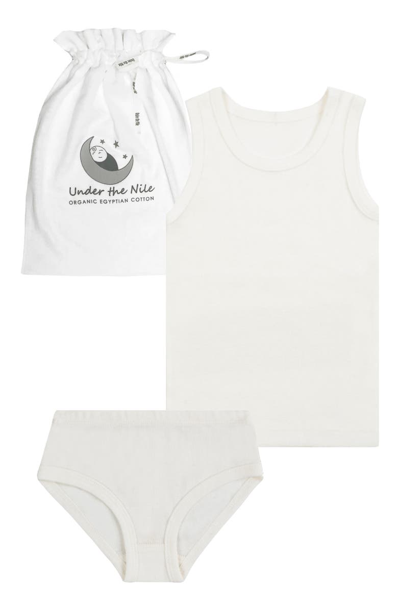 Under the Nile Kids' Organic Cotton Tank Top & Underwear Set, Main, color,