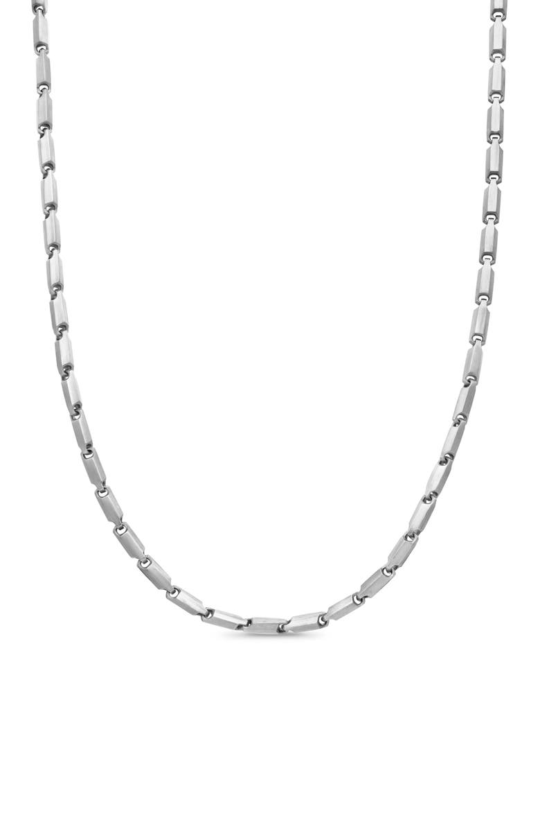 David Yurman Men's Faceted Link Necklace in Sterling Silver, 3mm, Main, color, Sterling Silver