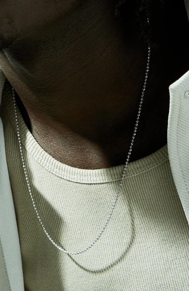 The M Jewelers Moon Cut Ball Chain, Alternate, color, Silver