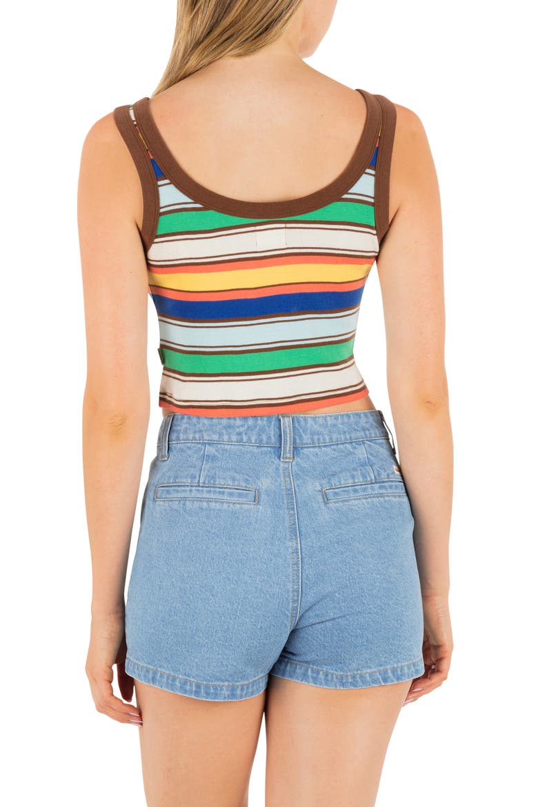 Haze Stripe Crop Tank, Alternate, color, CHOCOLATE