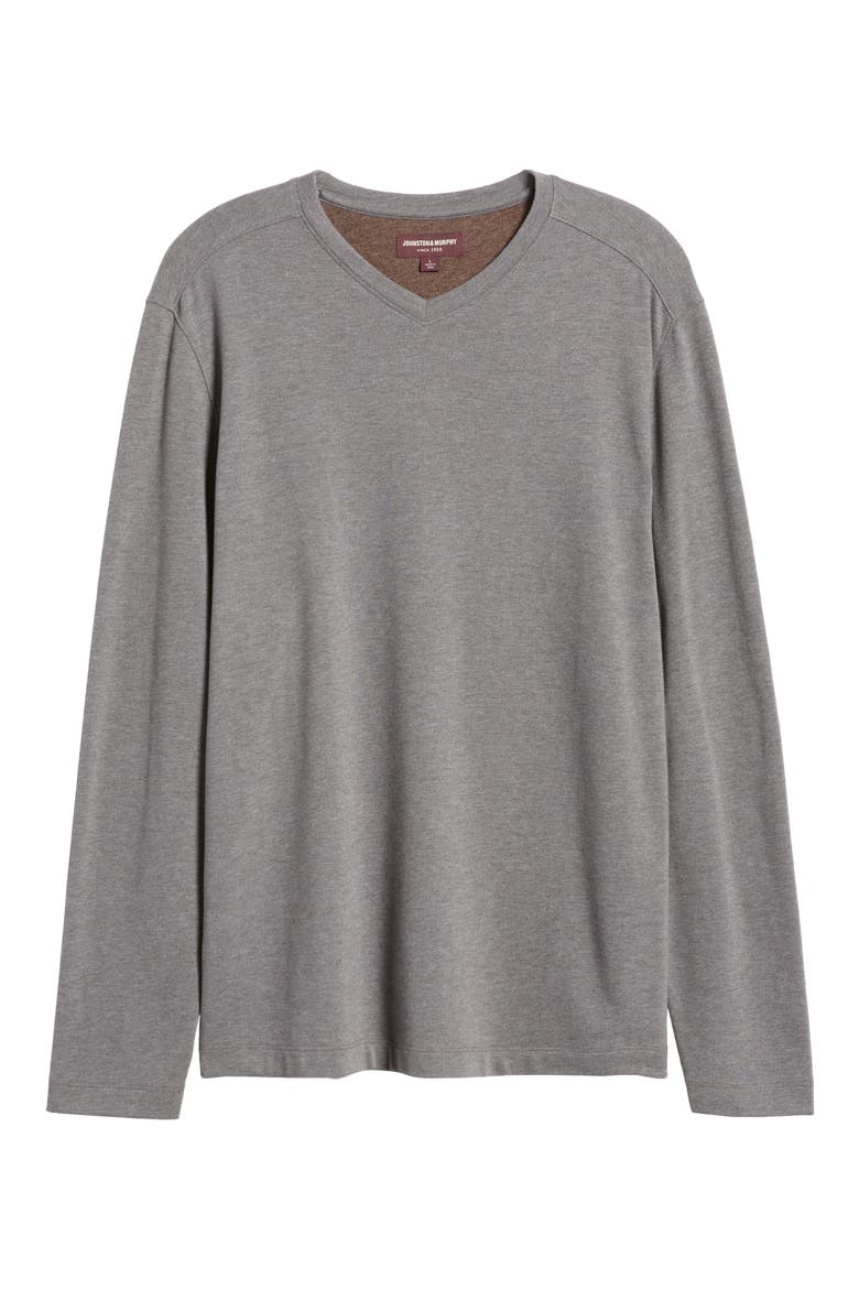 V-Neck T-Shirt, Alternate, color, GRAY