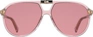 Longchamp Roseau 58mm Aviator Sunglasses