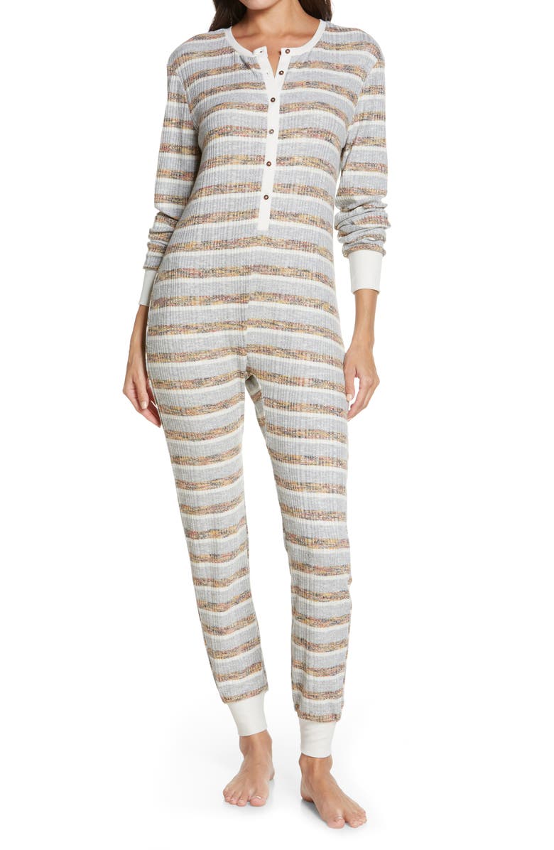 Honeydew Intimates Overslept Stripe Jumpsuit, Main, color, 