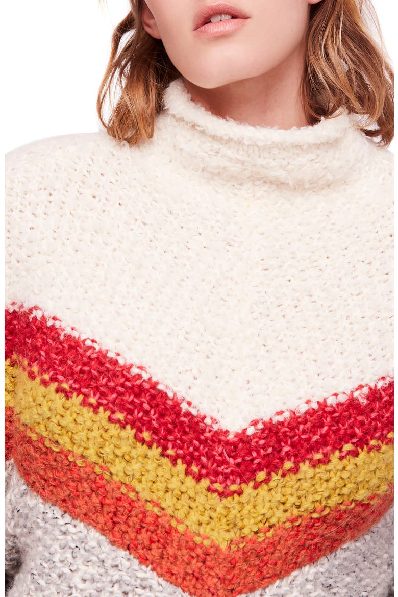 Turn Around Tunic Sweater, Alternate, color, IVORY COMBO