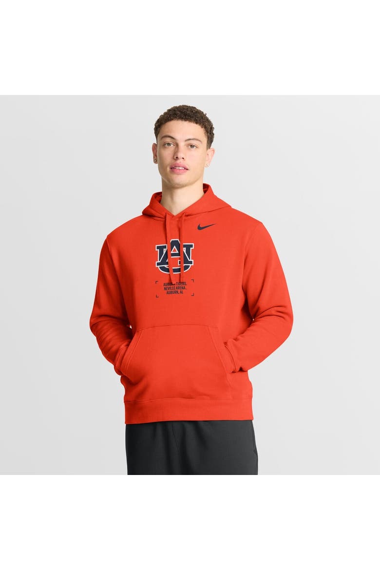 Men's Nike Orange Auburn Tigers Basketball Two-Hit Club Fleece Pullover Hoodie, Main, color, Orange