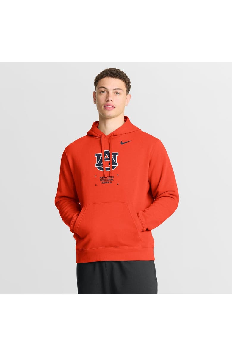 Nike Men's Nike Orange Auburn Tigers Basketball Two-Hit Club Fleece Pullover Hoodie, Main, color, Orange