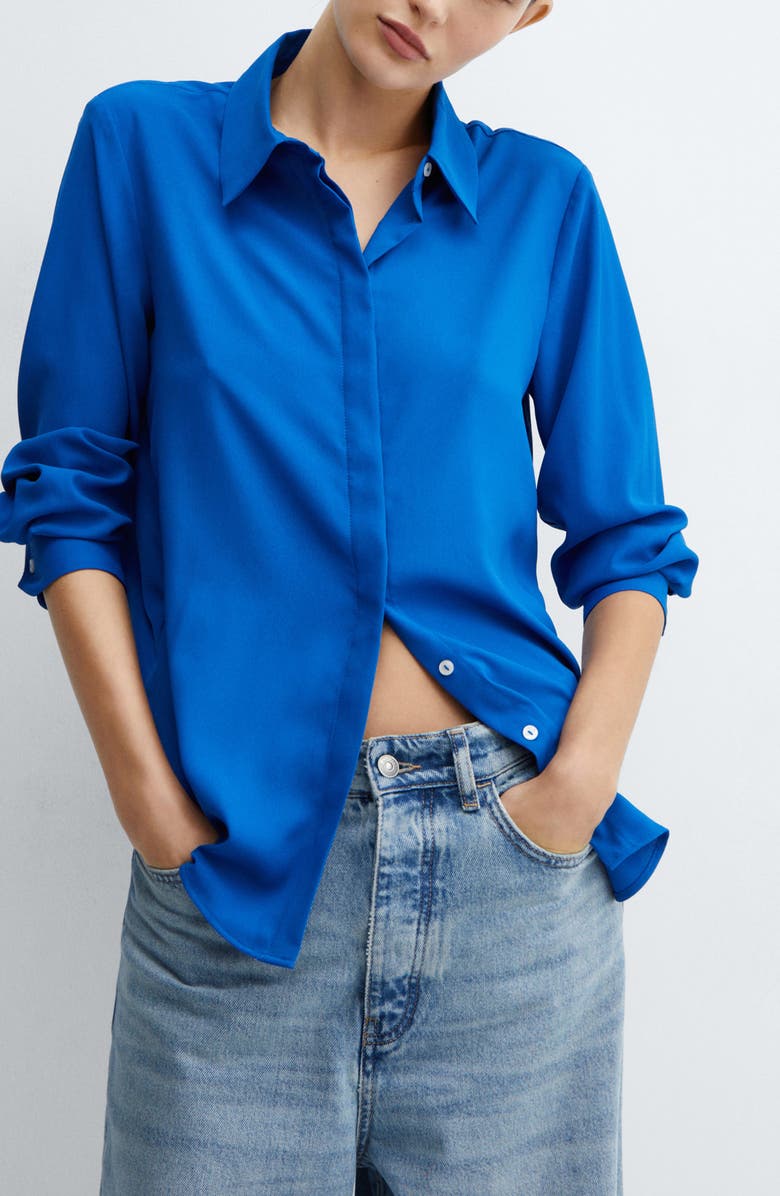 MANGO Button-Up Shirt, Alternate, color,