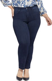 NYDJ The High Waist Release Hem Straight Leg Jeans