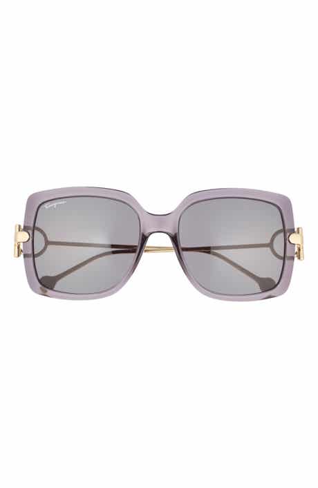 FERRAGAMO Salvatore Ferragamo Gancio 55mm Square Sunglasses