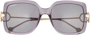 FERRAGAMO Salvatore Ferragamo Gancio 55mm Square Sunglasses