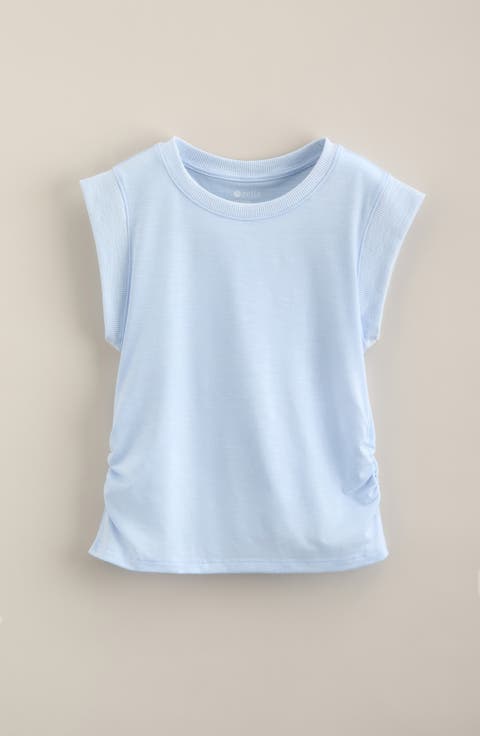 Kids' Side Shirred Cap Sleeve T-shirt