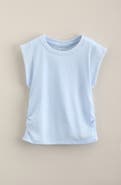 Zella Girl Kids' Side Shirred Cap Sleeve T-shirt
