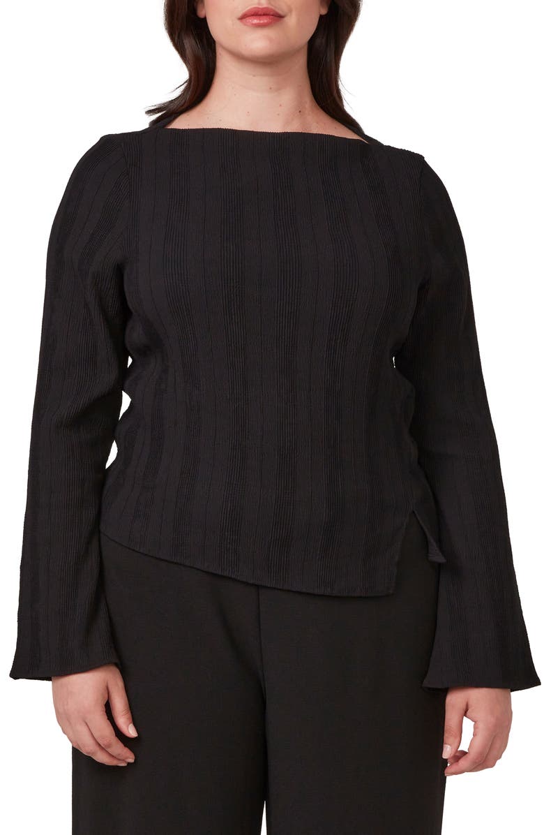 Estelle Picnic Crinkle Woven Top, Main, color, Black