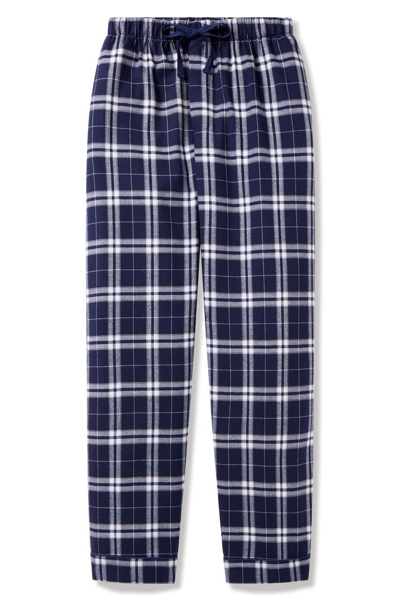 Oxford Tartan Cotton Twill Pants, Alternate, color, NAVY
