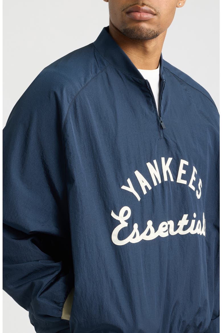 Yankees Half Zip Pullover, Alternate, color, DARK SAPPHIRE/ OVERLAND RIB