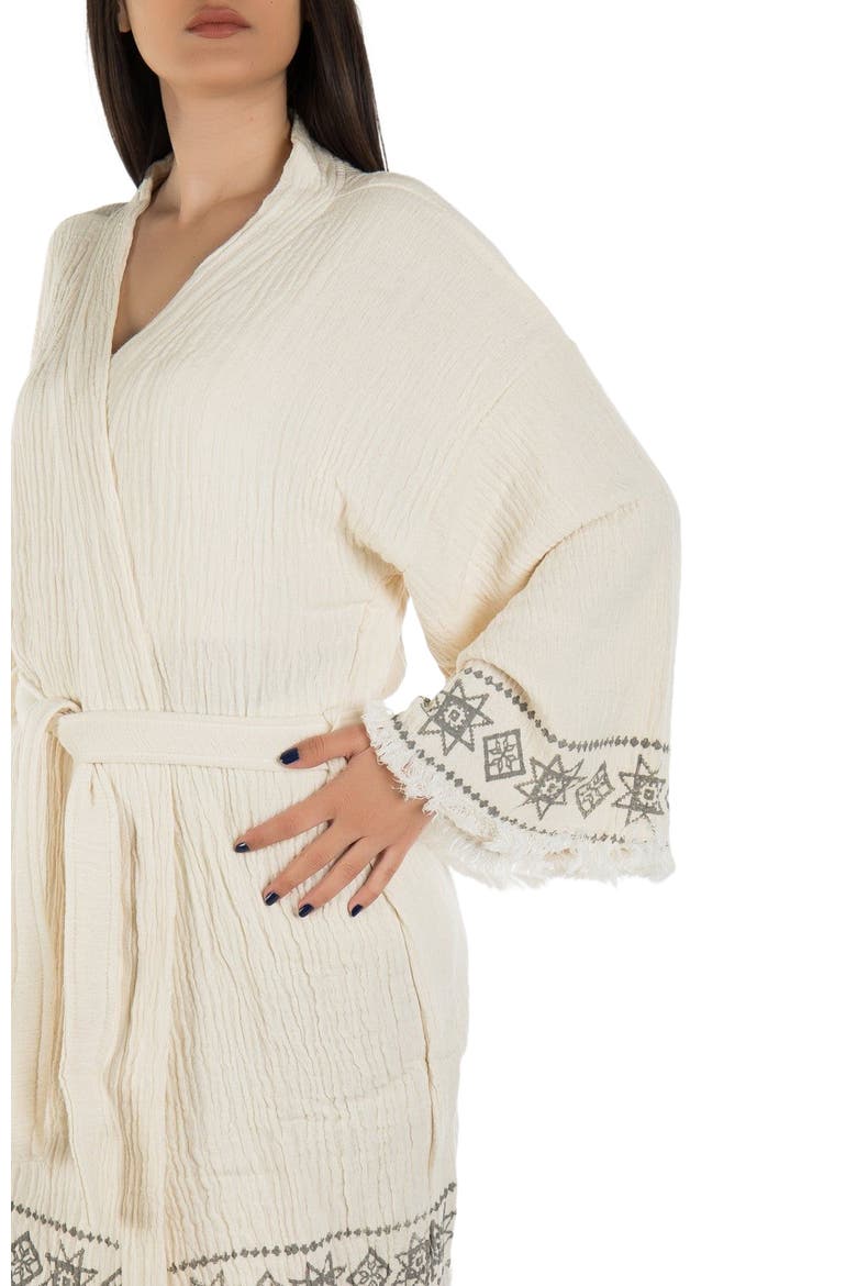 Melly - Mandala Pattern Handmade Cotton Robe Cover-Up, Alternate, color, Off-White