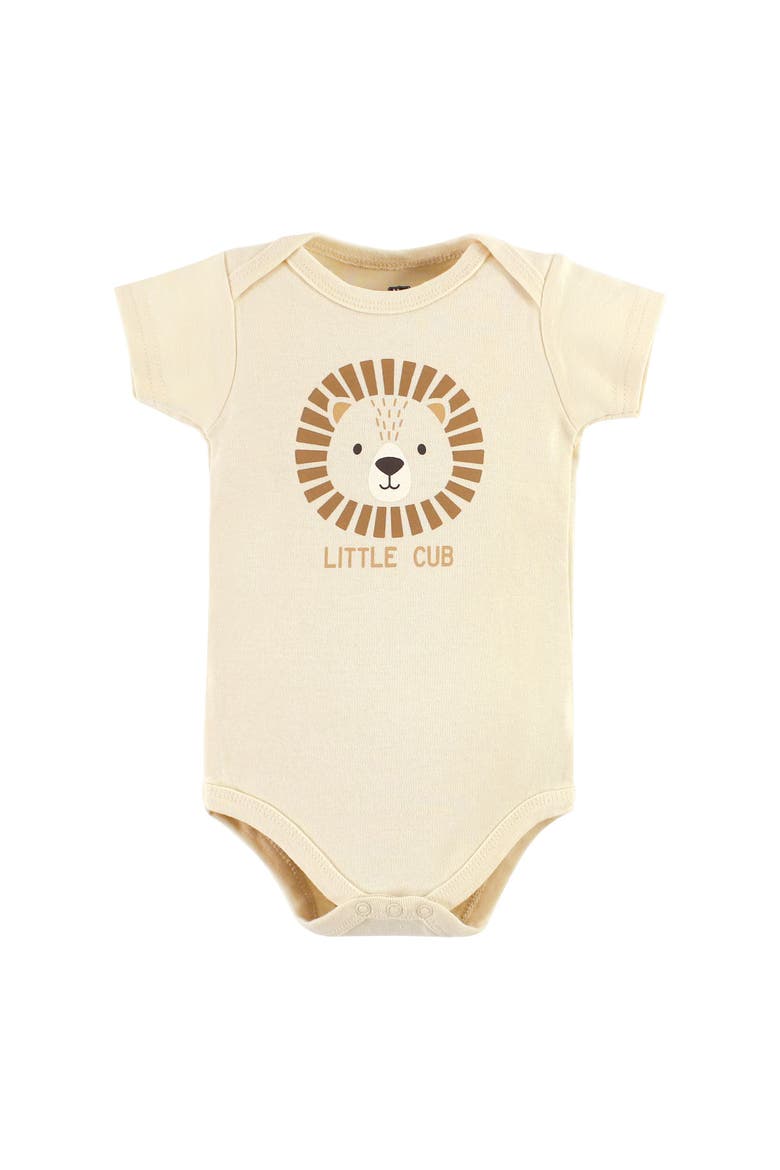 Essential Cotton Bodysuits 5-Piece Set, Alternate, color, Brave Lion 5 Pack