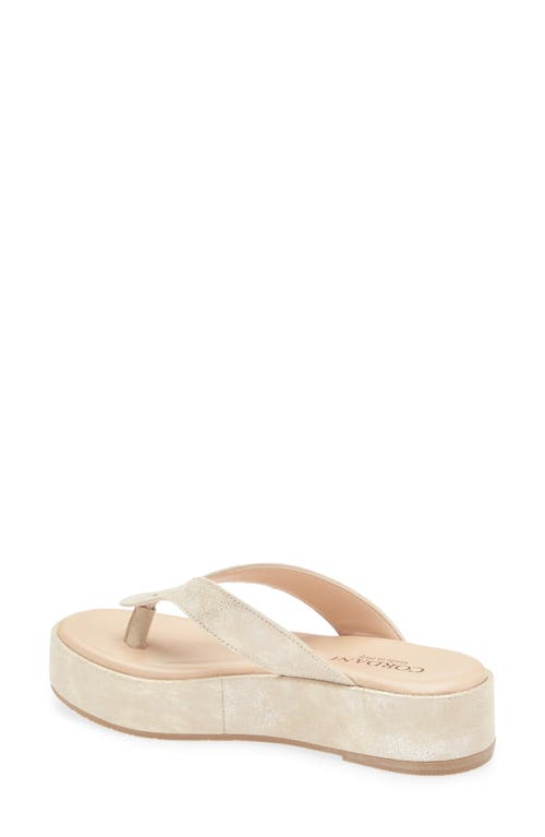Cordani Kendra Platform Flip Flop In Soft Gold