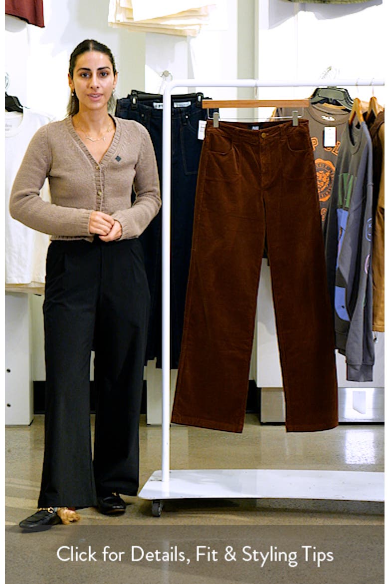 Anessa High Waist Corduroy Wide Leg Pants (Women) | Nordstrom