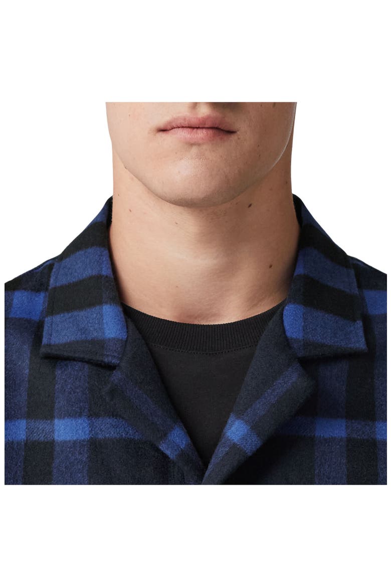 Night Check Cashmere Pajama Shirt (Nordstrom Exclusive), Alternate, color, DEEP ROYAL BLUE