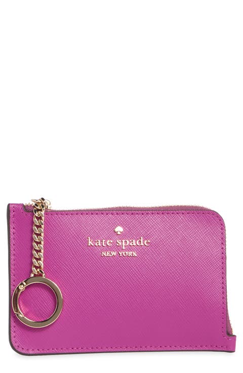 madison saffiano zip card case