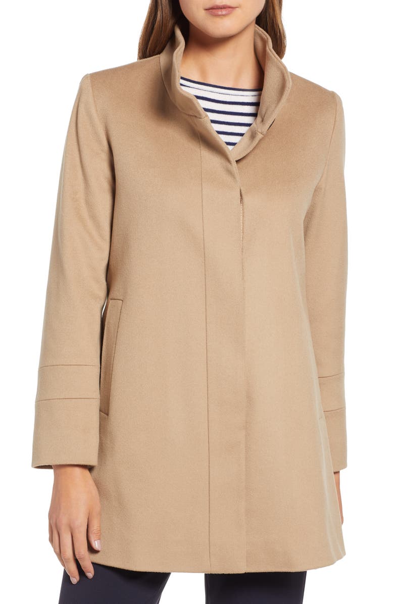 Fleurette Placket Front Wool Car Coat, Alternate, color, 