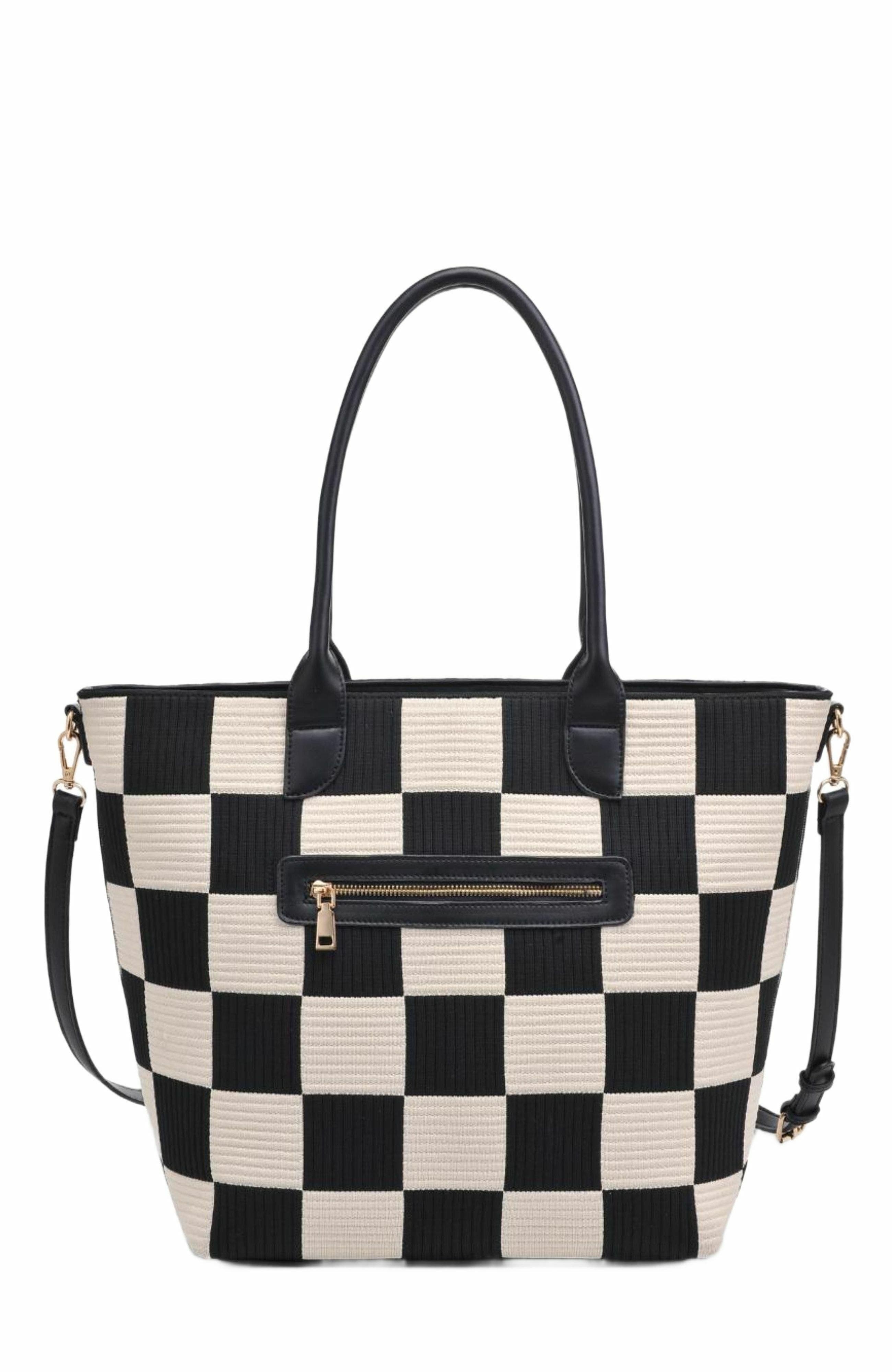 MODA LUXE Chic Bonnie Tote Bag - Stylish and Functional for Every Occasion, Alternate, color, Black Ivory