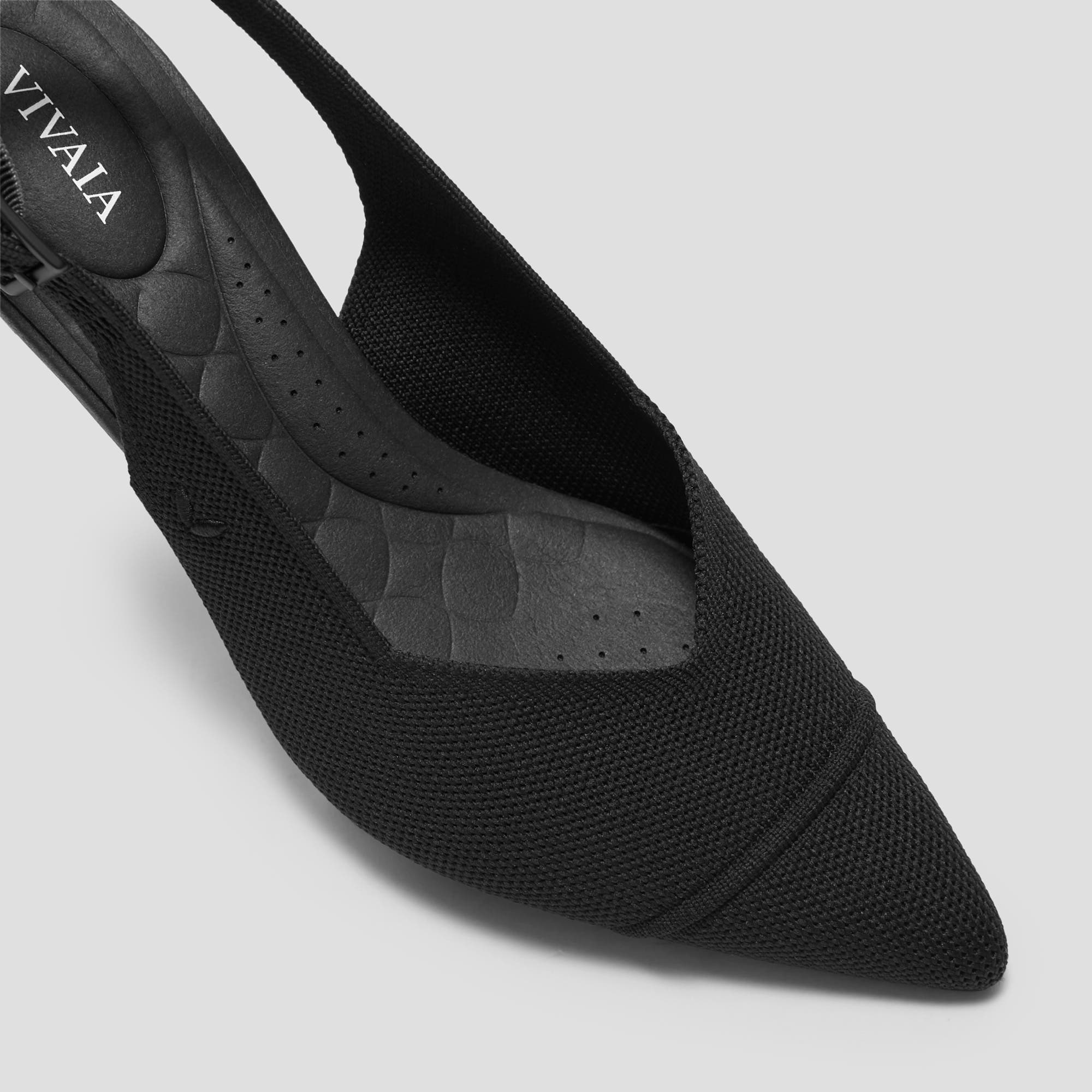 VIVAIA Addison Pointed-Toe Slingback Sandals, Alternate, color, Black