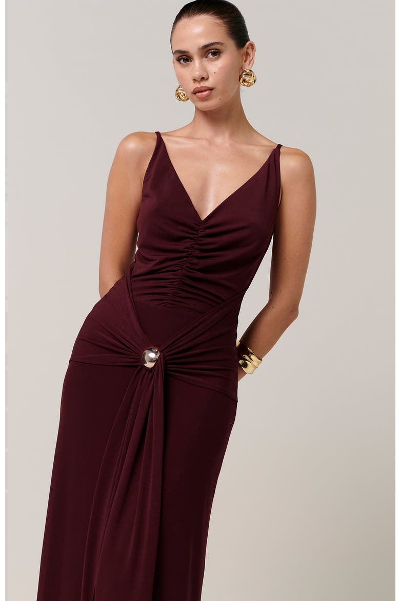 Cynthia Midi Dress, Alternate, color, Berry