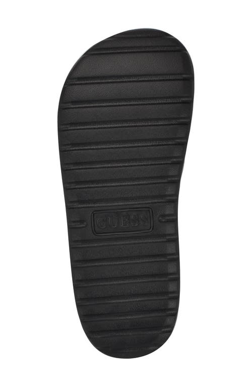 Guess Mylas Slide Sandal In Black Multi