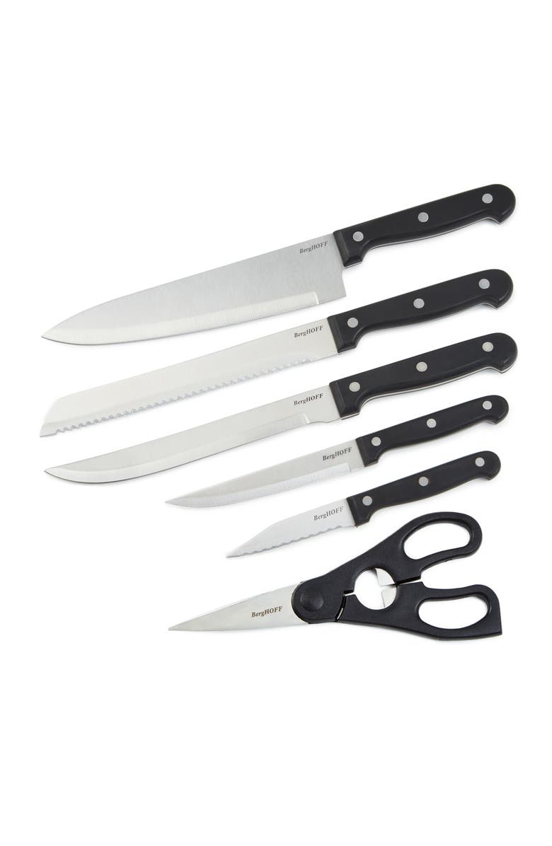 BergHOFF Dina Pica 7-Piece Knife Block, Alternate, color, Black