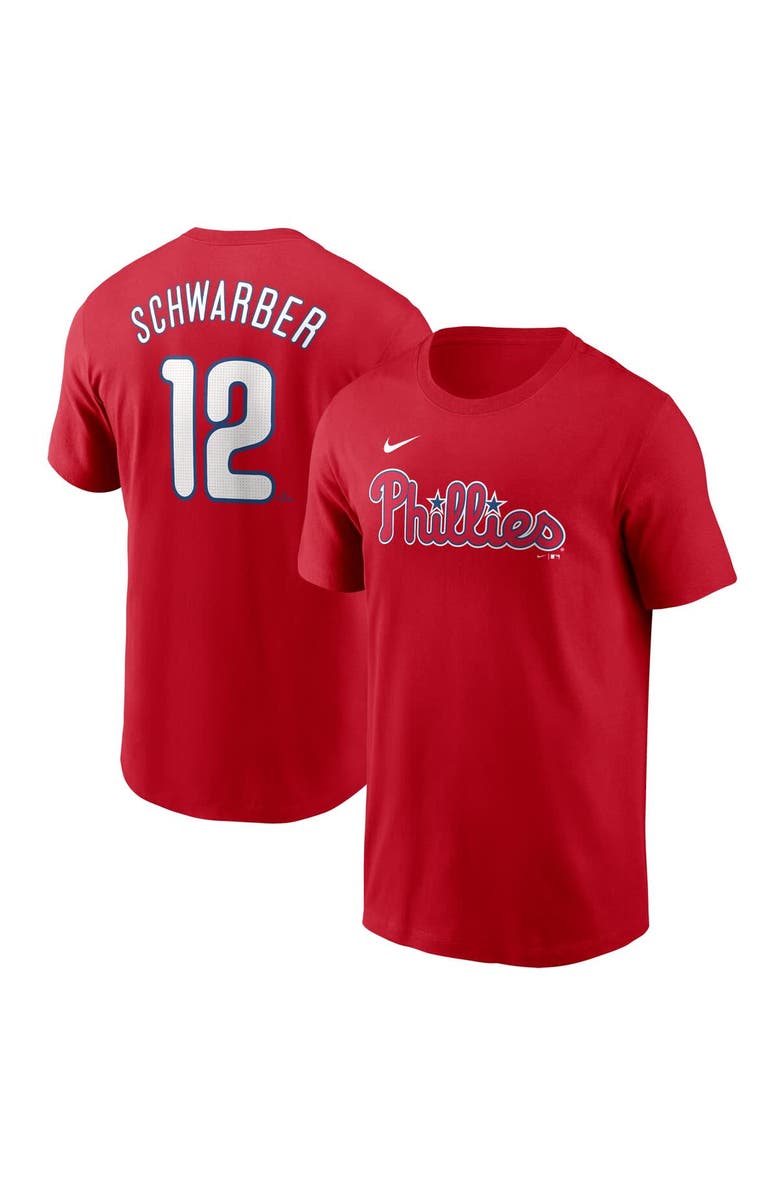 Nike Men's Nike Kyle Schwarber Red Philadelphia Phillies Fuse Name & Number T-Shirt, Main, color, Red