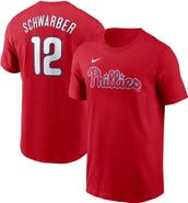 Nike Men's Nike Kyle Schwarber Red Philadelphia Phillies Fuse Name & Number T-Shirt